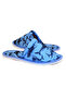 Men's Blue Shark Patterned Soft Sole Home Slippers - 4