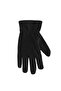 Unisex Black Winter Fleece Gloves with Elastic Cuffs - 2