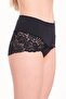 Women's Black Lace High Waist Panties 506 - 3
