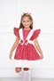 Red Floral Patterned Girl's Dress - 6