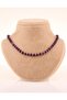 Certified Amethyst (Gems) Natural Stone Knotted Necklace 6 Mm, M457