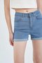 Normal Waist Fold-Up Jean Shorts - 5