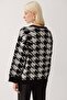 Illas Black Ecru Color Women's Knitwear Cardigan - 4