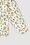 Girl's Floral Quilted Jacket Coat - 4