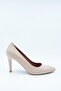 Women's Nude Matte Stiletto Heeled Shoes - Anger - 2