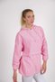 Women's Pink Hooded Oversize Outdoor Retro Fleece Hoodie 22wk299