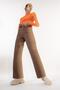 Long Length Gabardine Trousers with Flared Leg Pockets