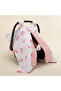 Double Sided Stroller Cover and Cushion - Powder Muslin - Pink Rainbow - 5