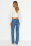 Blue Low Waist Flare Jeans TWOAW24JE00337 - 7