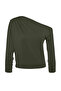 Khaki Asymmetrical Collar Flowy Stretchy Knitted Blouse TWOAW21BZ1383 - 7