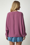 Women's Dark Lilac Bat Sleeve Flowy Ayrobin Blouse TO00084 - 5