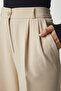 Women's Cream Pocket Palazzo Trousers DW00001 - 4