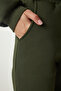 Women's Khaki Hooded Ribbed Tracksuit Set DD00762 - 8