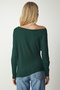 Women's Emerald Green Boat Neck Knitwear Blouse UB00151 - 6
