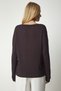 Women's Dark Brown V-Neck Knitwear Blouse UB00150 - 5