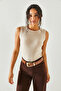 Women's Stone Camel Crew Neck 2 Pack Blouse BLZ-19002401 - 5