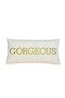 Gorgeous Patterned Cream Velvet Throw Pillow Cover (30 cm x 60 cm)