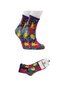 Women's Multicolored Patterned Cotton Half Socks 3 Pack - 3