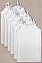 Girl's Cotton Combed Cotton Undershirt with 6 String Straps - 7