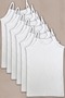 Girl's Cotton Combed Cotton Undershirt with 6 String Straps - 5