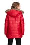 Furry Girl's Puffer Jacket with Pockets and Hood - 4