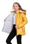 Furry Girl's Puffer Jacket with Pockets and Hood - 3