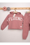 Girl's Cotton Printed Hooded Long Sleeve Tracksuit Set - 4