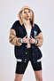 Unisex Black College Jacket women - 5