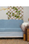 Natural Cotton Sofa Cover 170 X 210 Sofa Shawl Petrol Green - 6