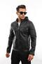 Men's Black Slim Fit Hooded Leather Jacket - 4