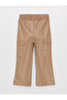 Leather Look Baby Girl Cargo Pants