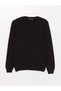 Lcwaikiki Classic New Black Crew Neck Long Sleeve Men's Knitwear Sweater (W3) - 6