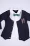 Vest-Looking Bow Tie Long Sleeve Baby Boy Bottom Top 2-Piece Stylish Set Gift Seasonal - 5