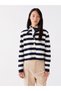 Lcw Casual Crew Neck Striped Long Sleeve Women's Knitwear Cardigan - 3