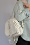 Medium Size Daily Crossbody and Backpack Women's Bag 2177 Cream Combination - 5