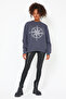 Store Women's Sweatshirt with Fleece Printed Oversize Outdoor Sweatshirt - 4