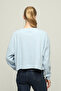 Women's V-Neck Long Sleeve Oversize Special Fabric Blouse - 5