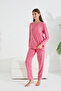 pink dot patterned cotton pajama set - 2