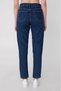Women's Dark Blue Mom Jeans Lycra High Waist Snow Washed Mom Jeans