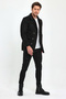 Men's Napa Slim Cravated Suede Rabbit Fur Coat - 3
