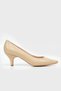 WOMEN'S BEIGE GENUINE LEATHER SHORT HEELED STILETTO SHOES, NUMBER 35-41 - 3