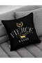 Black Background Fashion Leopard Pattern Written Gift Digital Printed Sofa Cushion Cover Set of 4 - 5