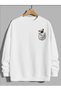 Unisex Whitez Printed Crew Neck Oversize Sweatshirt Sebestafashion98