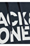 Hooded Collar Navy Blue Men's Sweatshirt12163777_JJECORP LOGO SWEAT HOOD NO - 5