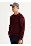 Altıny Yıldız Classics Crew Neck Standard Black - Claret Red Men's Sweater 4A 4924100054 - 3