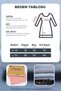 Women's Crew Neck Corded Knee Length Knitwear Dress Beige 24W119 - 7