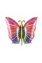 7 Year Old Multicolored Butterfly Party Set - Colorful Butterfly Foil Balloon - Gold Butterfly - Gold Number - 2