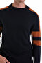 Navy Blue Comfort Fit Plain Cotton Half Turtleneck Casual Knitwear Sweater - 4