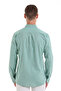 Green Comfort Fit Straight 100% Cotton Buttoned Collar Long Sleeve Casual Oxford Shirt - 6