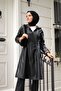 Women's Pocket Hooded Leather Cap Jacket Black - 4